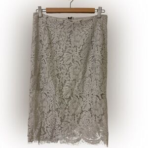 Chaser Lace Pencil Skirt in Cream